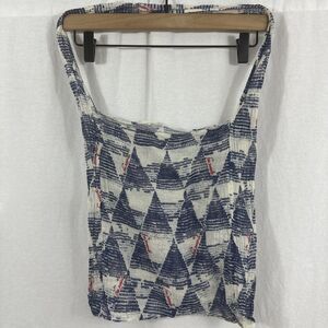 Free People Reusable Shopping Tote Bag Geometric Boho Hippie Casual